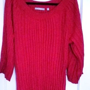 NY Collection Women's Top Red Size 2X